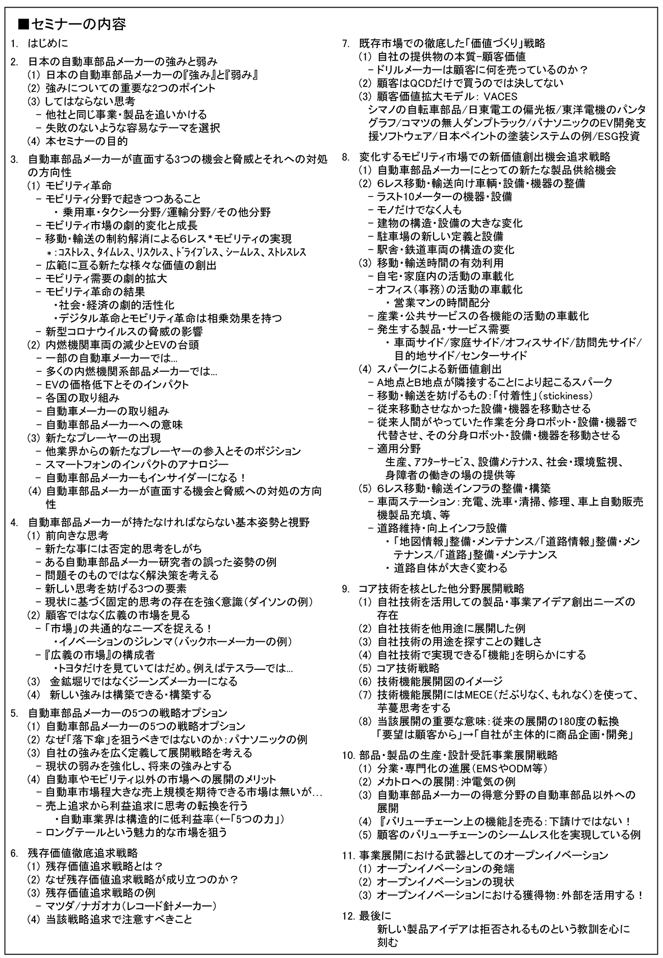 自動車市場の激変を前にした内燃機関系自動車部品メーカーの成長戦略、開催日： 2022年1月14日（金）　【オンラインLive配信】